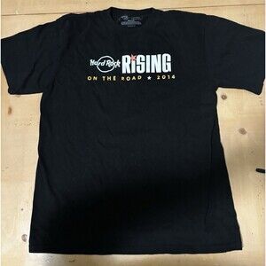 Hard Rock Rising On The Road 2014 Tee Shirt L Rare HRC Europe Tour T-Shirt